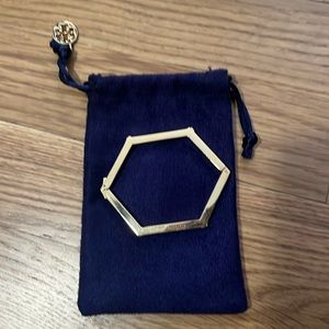 Tory Burch Hexagon Gold Bangle